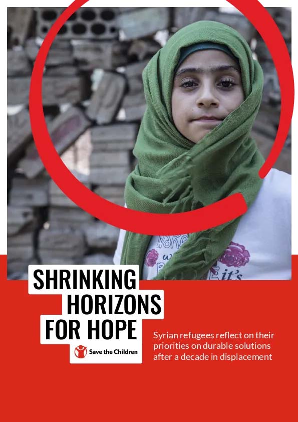 The cover of Shrinking Horizons for Hope report cover.